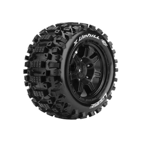 Louise 4.7/5.5" X-Uphill MFT Tyres on Black Spoke Rims - Beadlocked Wheels 2Pcs - LT3297B