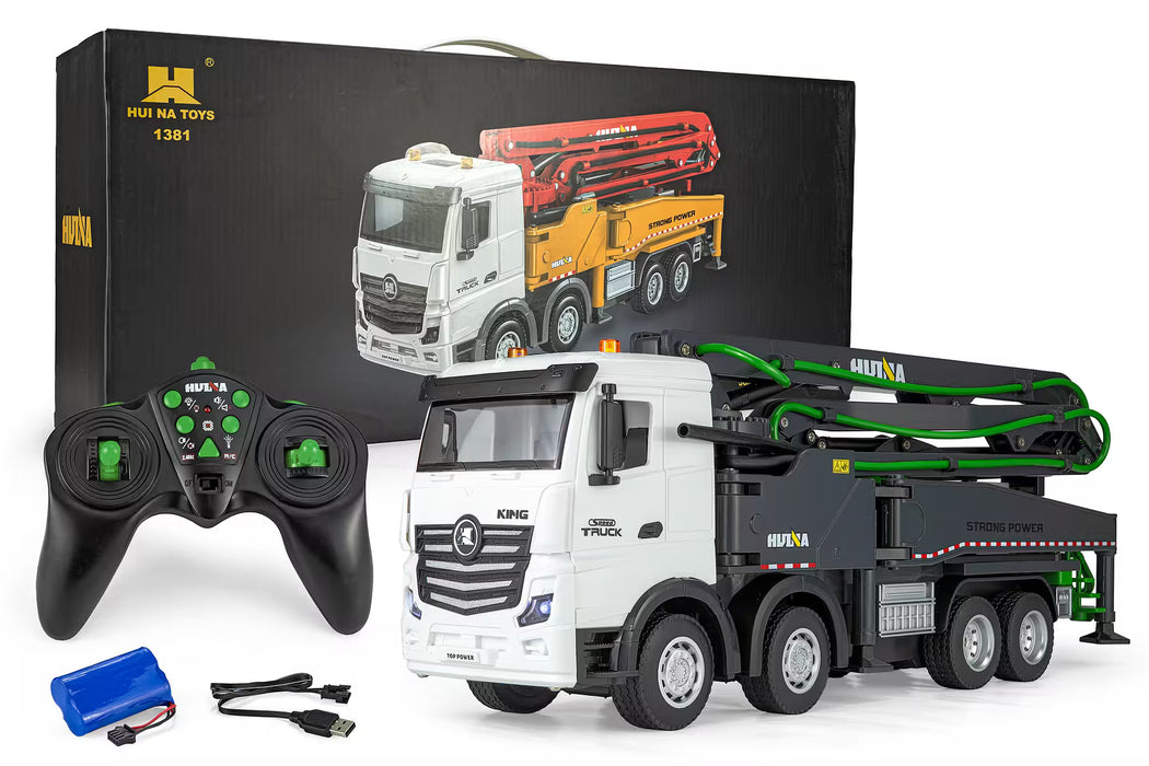 HuiNa 1381 RC Concrete Pump Truck Electric 4WD 1/18 Scale RTR - 1381