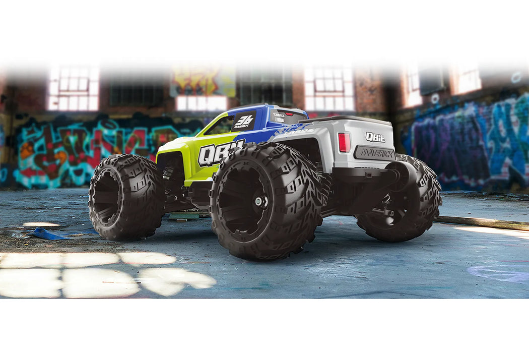 Maverick QBit Pro RC Monster Truck Electric Brushless 4WD 1/16 Scale RTR - Fluoro Green 151002