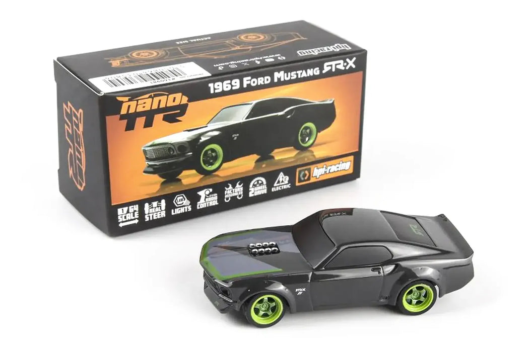 HPI Nano-TTR Vaughn Gittin Jr. 1969 Ford Mustang RC Car Electric RWD 1/64 Scale RTR-X - HPI-160980