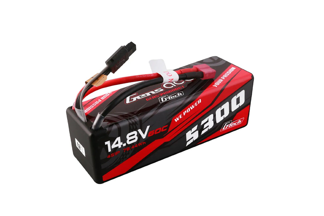 Gens Ace G-Tech 14.8V 5300mAh 60C Hard Case LiPo Battery