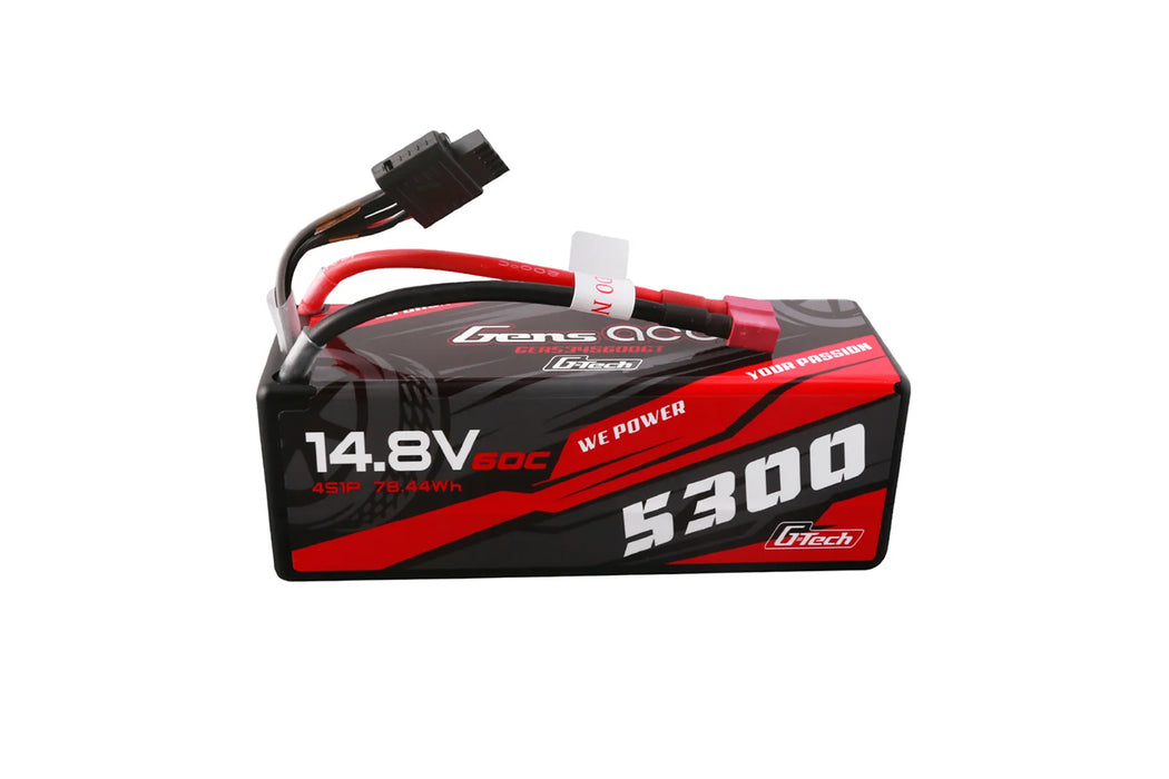 Gens Ace G-Tech 14.8V 5300mAh 60C Hard Case LiPo Battery
