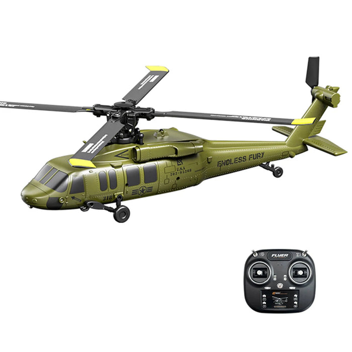 UH-60 Black Hawk 6 Channel 2.4GHz Brushless RC Helicopter with Altitude Hold - RTF