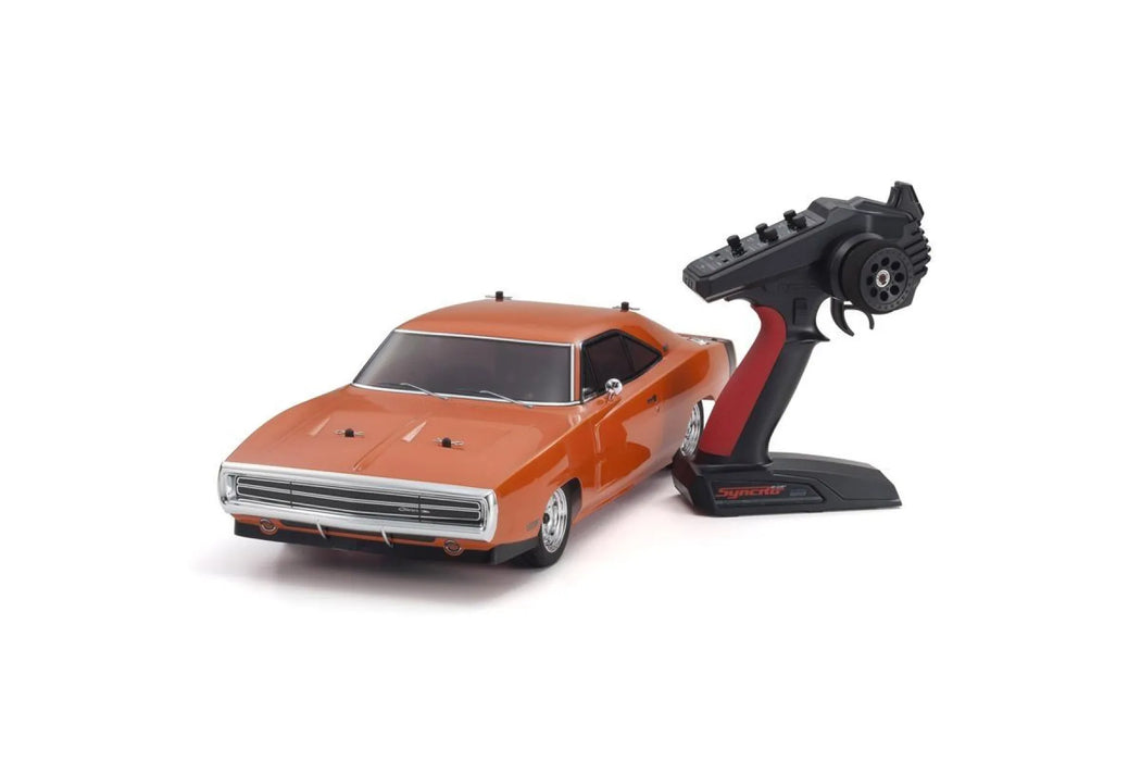 Kyosho Fazer Mk2 1970 Dodge Charger Hemi RC Car Electric 4WD 1/10 Scale RTR - Orange KYO34417T1