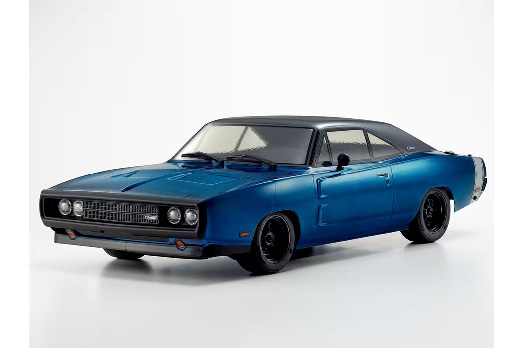 Kyosho Fazer MK2 FZ02L 1970 Dodge Charger Tuned Ver. RC Car Electric 4WD 1/10 Scale RTR - Blue KYO-34475T1