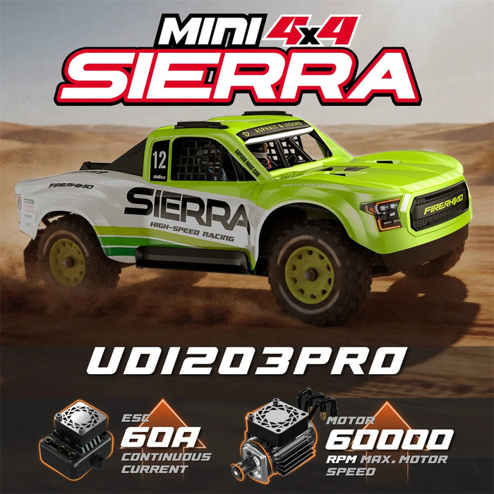 UDI 1/12 2.4GHz 4WD Short Course Truck (Top Tier Brushless Version) - UDI-UD1203PRO Green