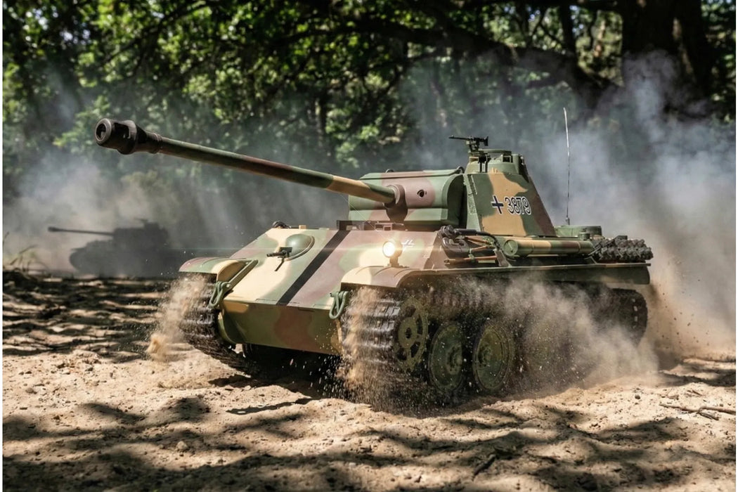 Heng Long German Panther Type G RC Tank Electric Tracked 1/16 Scale RTR - 3879-1U