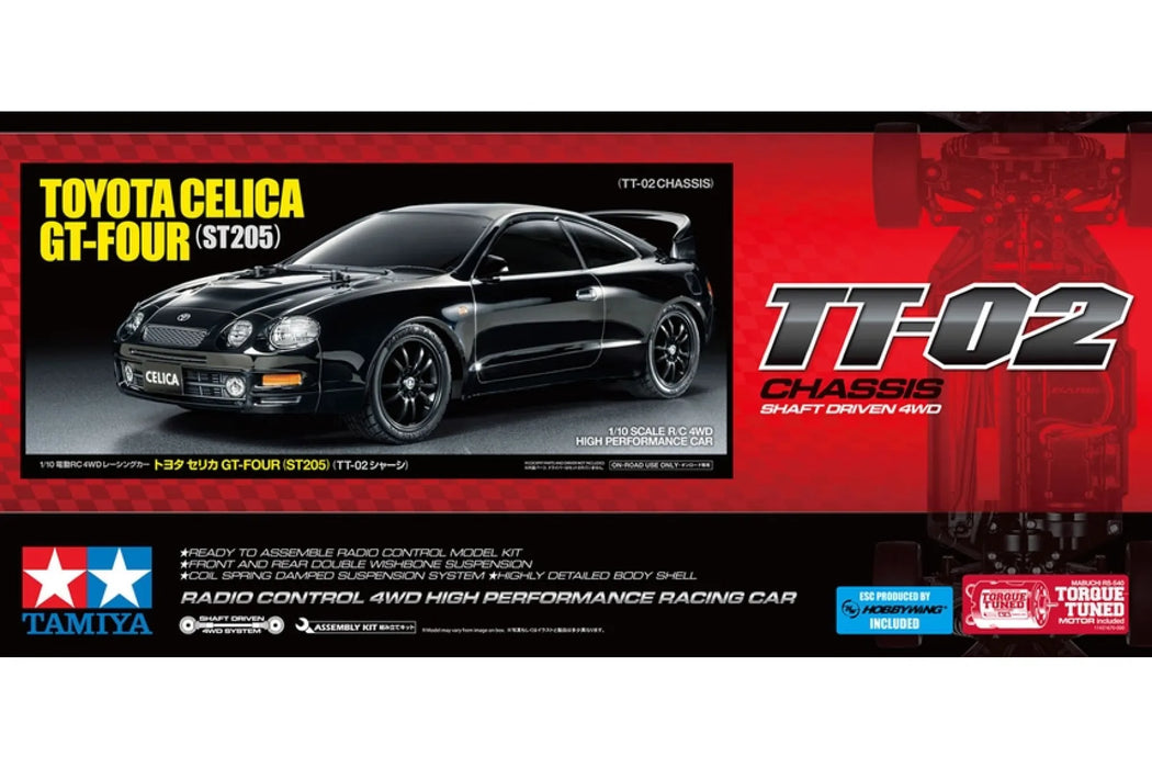 Tamiya TT-02 Toyota Celica GT-Four (ST205) RC Car Electric 4WD 1/10 Scale Kit - 47510