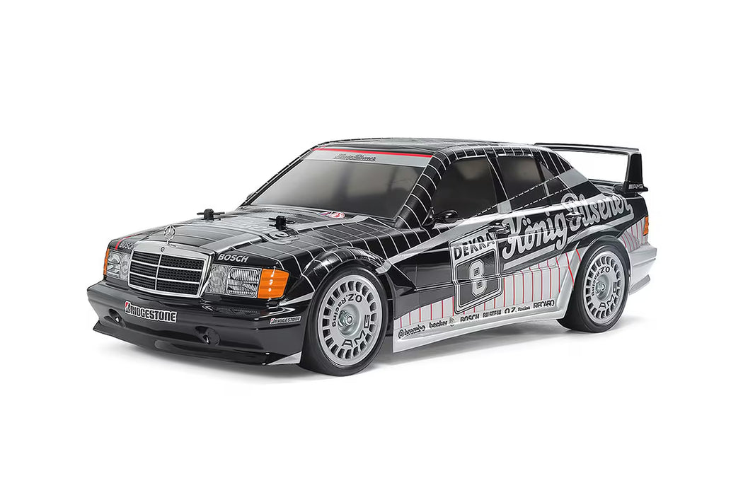 Tamiya TT-02 1991 Mercedes-Benz 190 E 2.5-16 EVO II RC Car Electric 4WD 1/10 Scale Kit - Black 47525