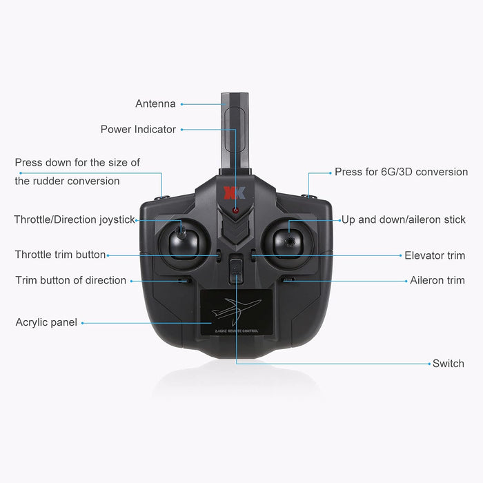 XK P40 Warhawk RC Fighter Aircraft 400mm Wingspan 4CH with 6-Axis Gyro