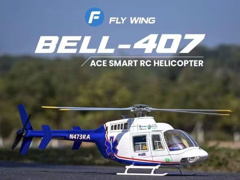 FLYWING  Flywing Bell 407 GPS/ATT 4-Blade RC Smart Helicopter w/ACE GPS Stabilization System- RTF