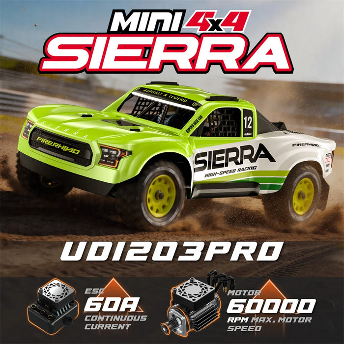 UDI 1/12 2.4GHz 4WD Short Course Truck (Top Tier Brushless Version) - UDI-UD1203PRO Green