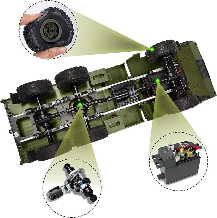 6wd WQ RC 6WD Off-Road Remote Control Army Military Truck, 2.4Ghz&nb ...