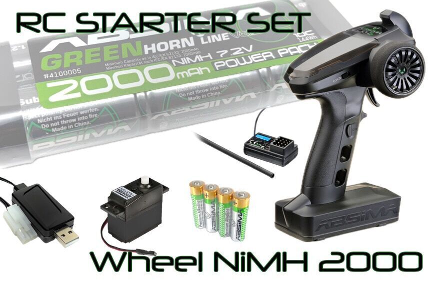 RC Starter Set "Wheel NiMH 2000" for Tamiya RC car kits
