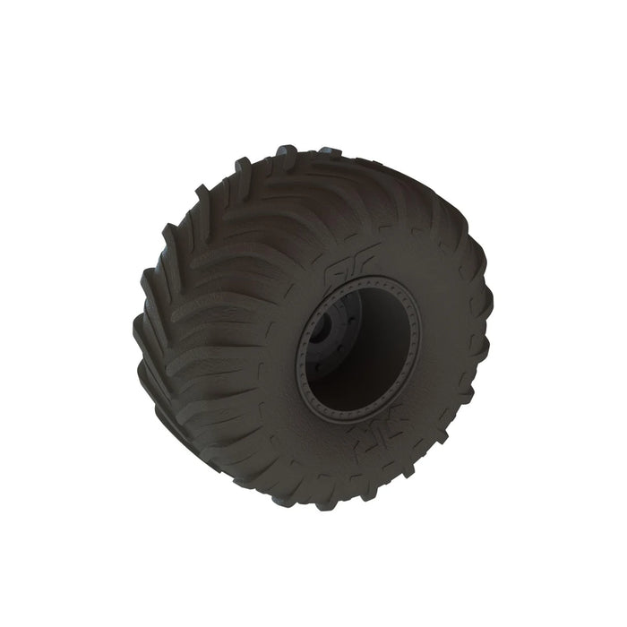 ARRMA 2.3/3.0" dBoots Chevron MT Tyres On Black Rims - Glued Wheels 2Pcs- ARA550113