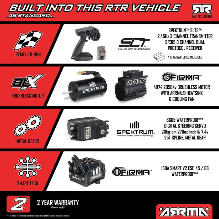 Arrma Talion eXtreme Bash (EXB) 4X4 6S BLX 1/7 Speed Truck - ARA7707V6T1