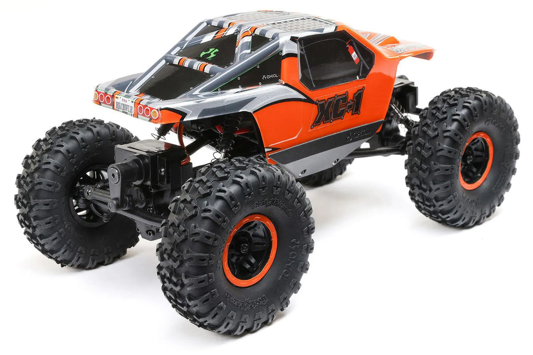Axial AX24 XC-1 4WS RC Rock Crawler Electric 4WD 1/24 Scale RTR Competition Rock Crawler - RTR Green/Orange