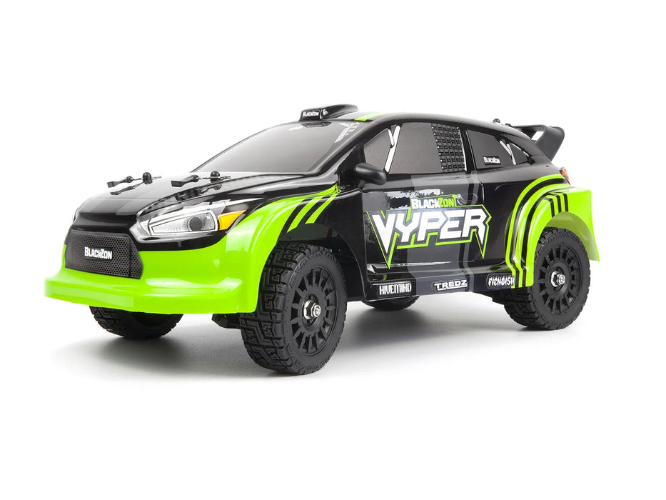 BlackZon Vyper RX RC Rally Car Electric 4WD 1/16 Scale RTR