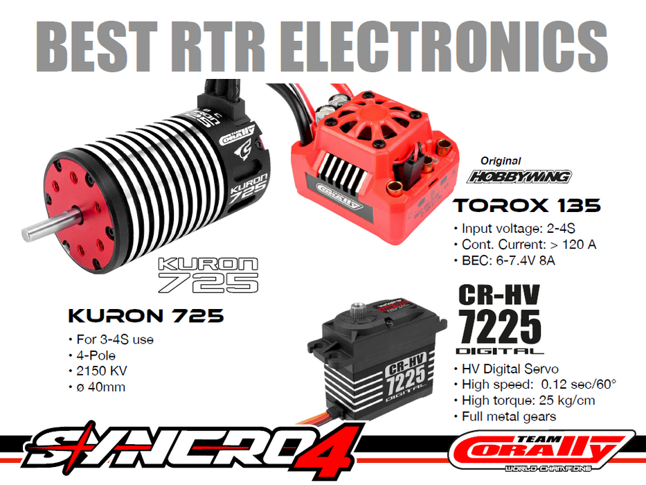 Team Corally SYNCRO-4 Brushless 4WD 1/8 Scale 4S RC Buggy - RTR