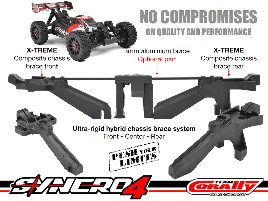 Team Corally SYNCRO-4 Brushless 4WD 1/8 Scale 4S RC Buggy - RTR