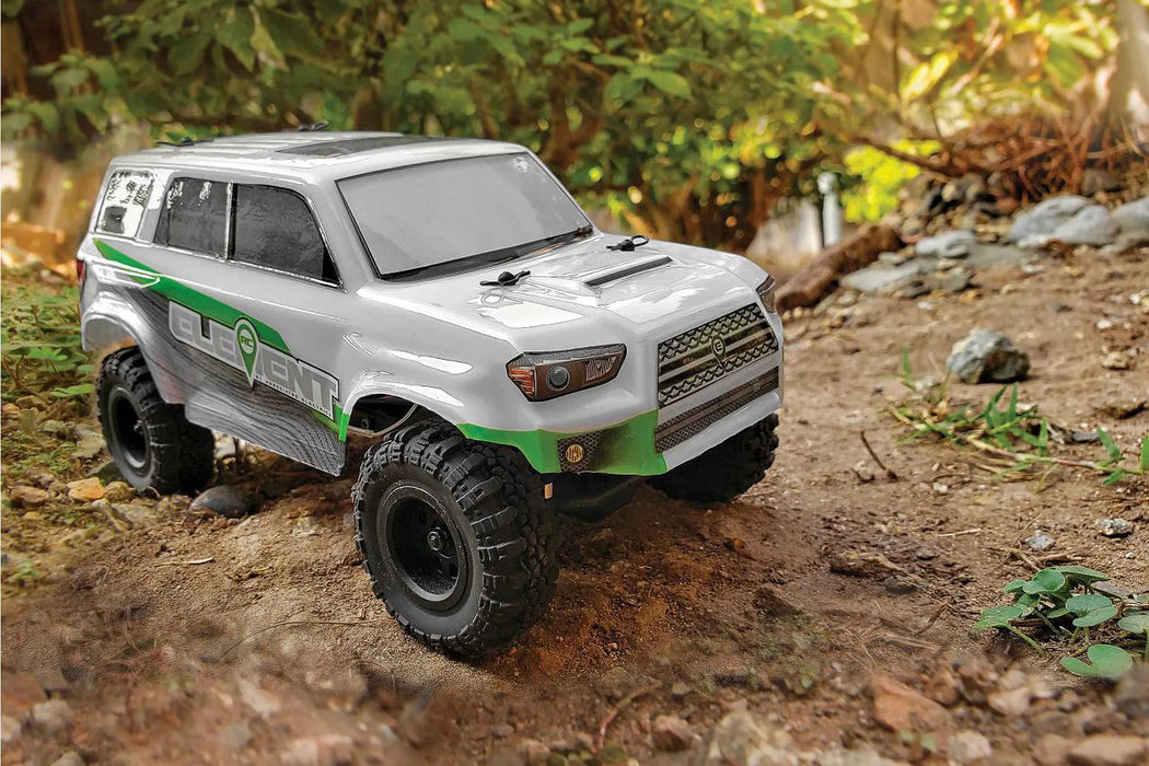 Element RC Enduro24 Trailrunner RC Rock Crawler Electric 4WD 1/24 Scale RTR - Grey/Green ASS20182