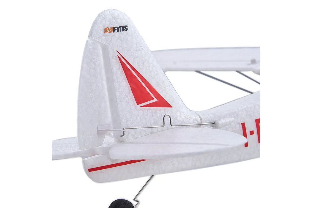 FMS RC Plane PA-18 Super Cub 500mm 3D Aerobatic RTF - White/Red