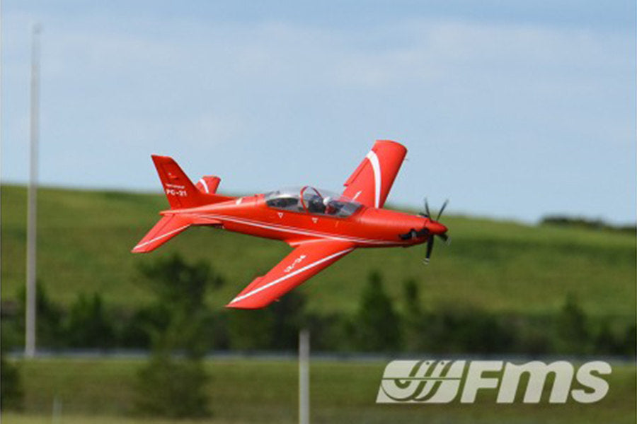 FMS Pilatus PC-21 1100mm Red PNP — technohobbies.com.au