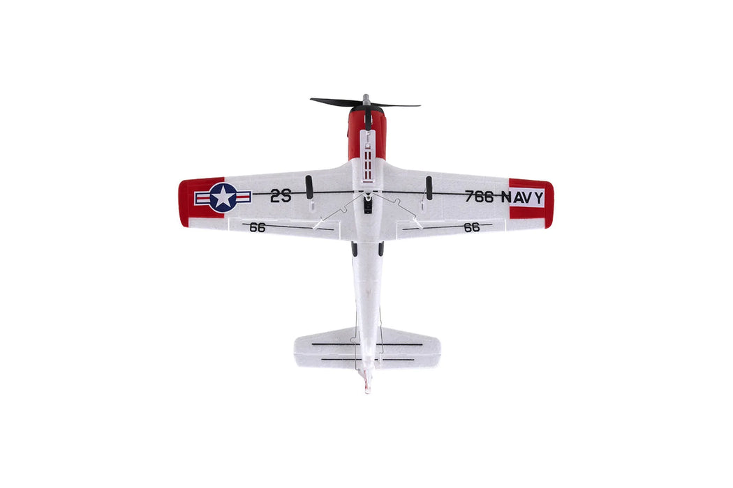 FMS RC Plane T-28 Trojan Trainer 410mm RTF - White/Red