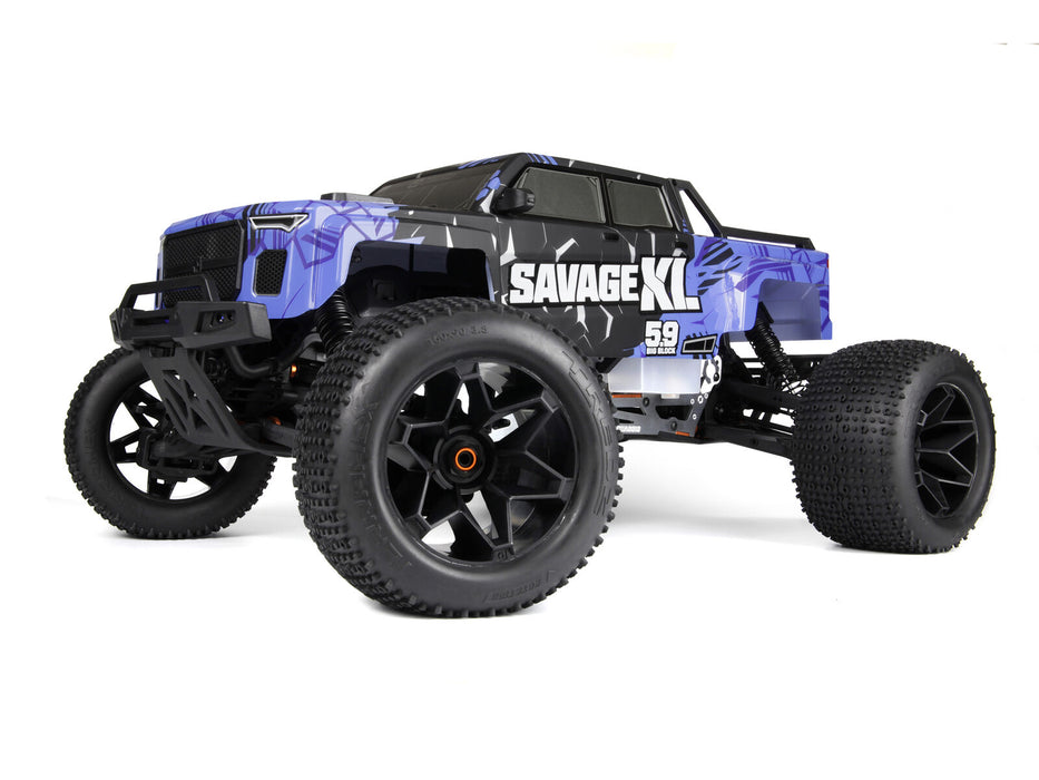 HPI 1/8 Savage XL 5.9 GTXL-6 - Nitro Monster Truck Blue with 3 Speed Gearbox (HPI-160586)