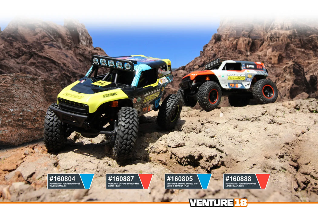 HPI Venture18 U4 Ford Bronco 4400 Flux 4WD 1/18 Scale RC Rock Crawler Electric Brushless - RTR