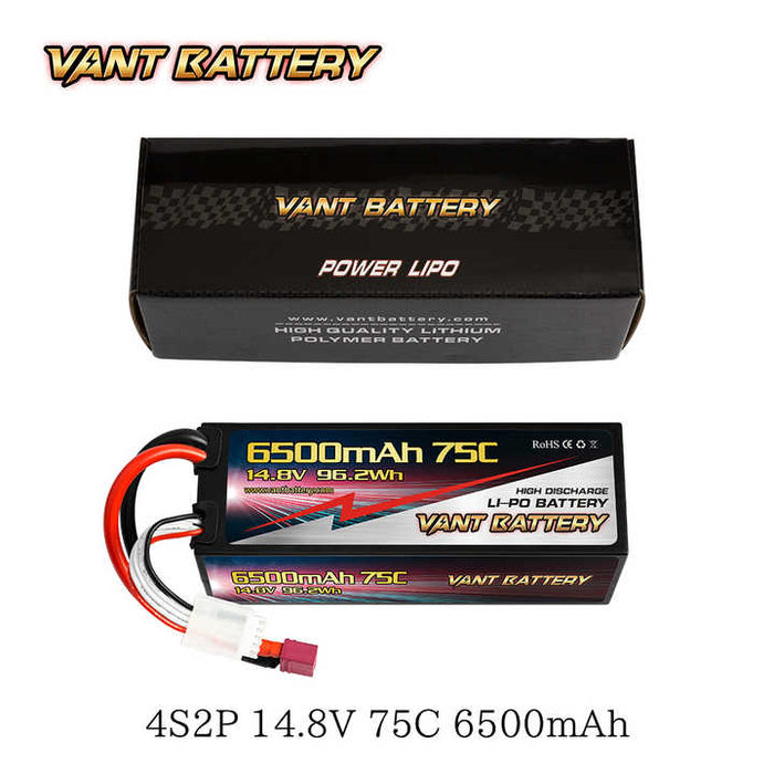 Vant 14.8V 6500mAh 75c Hard Case LiPo Battery - XT60 connector