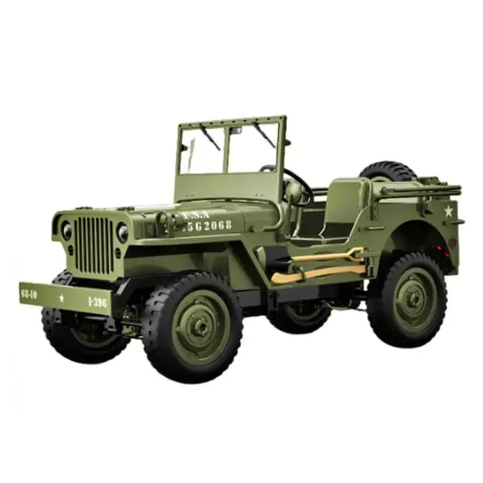 JJRC 1/10 Willys Jeep 4WD Military RC Crawler - Pro version with Canvas & Winch