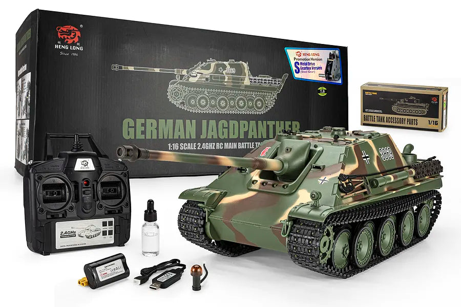 Heng Long 1/16 German Jagdpanther Sd.Kfz.173 "Hunting Panther" RTR RC Anti-Tank Vehicle - 3869 -1U