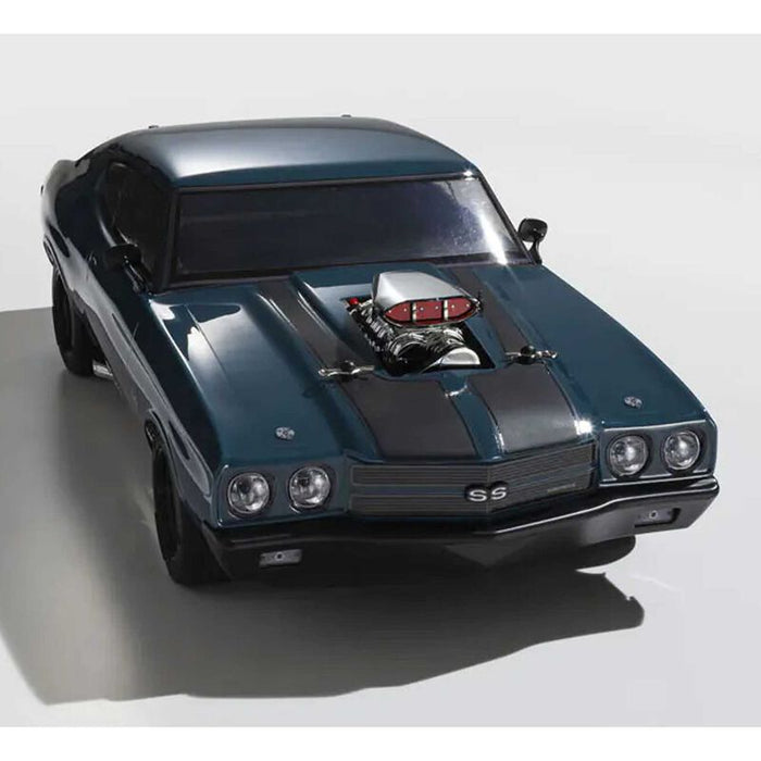 Kyosho 1/10 EP 4WD Fazer Mk2 FZ02L 1970 Chevy Chevelle Supercharged VE Series Dark Blue Readyset RC Car