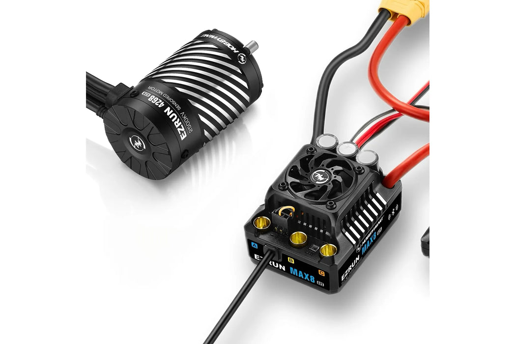 Hobbywing EzRun Max8 G2S 160A ESC and 4268SD 2500kV G2R Brushless Sensored Motor Combo - HW 38010606