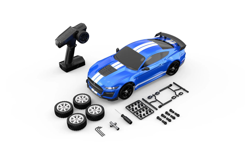 MJX RC Ford Mustang Shelby GT500 RC Car Electric Brushless 4WD 1/10 Scale RTR - Blue