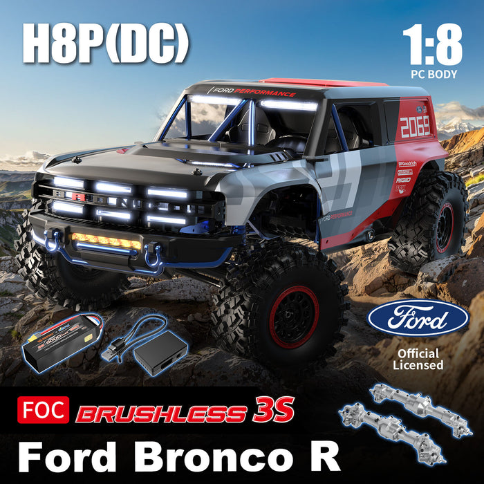 MJX 1/8 Ford Bronco R 4WD 3S Brushless RC Crawler (Battery/charger included) - MJX-H8P-DC