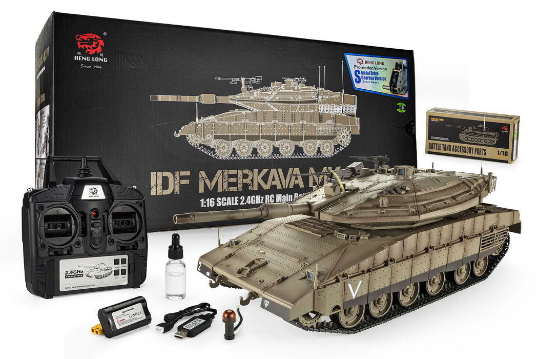 Heng Long IDF Merkava Mk.IV RC Tank Electric Tracked 1/16 Scale RTR - 3958-1U
