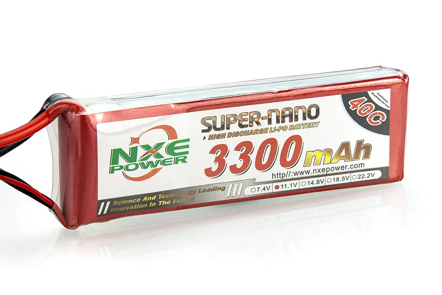 NXE 7.4v 3300mAh 40C Soft Case LiPo Battery - Deans