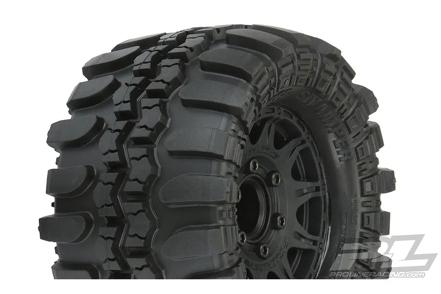 Pro-Line 2.8" Interco TSL SX Super Swamper Tyres on Black Raid Rims - Glued Wheels 2Pcs