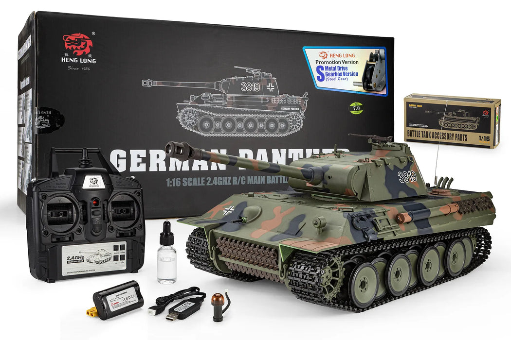 Heng Long 1/16 German Panther RTR RC Main Battle Tank - 3819-1U