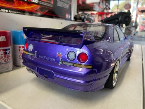 Tamiya 1/10 TT-02D Nissan Skyline GT-R (R33) Expert Assembled RC Drift and On-Road RC Car - Purple
