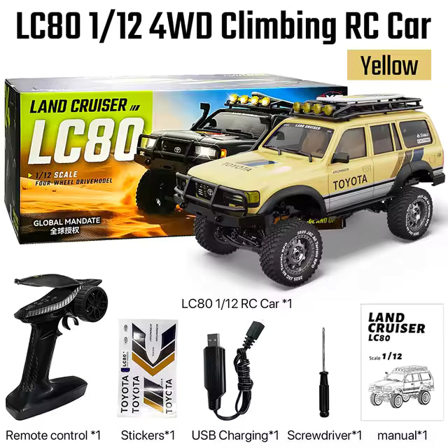 Toyota Land Cruiser LC80 1/12 Scale 4WD 2.4GHz RC Crawler - RTR