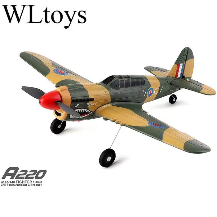 XK P40 Warhawk RC Fighter Aircraft 400mm Wingspan 4CH with 6-Axis Gyro