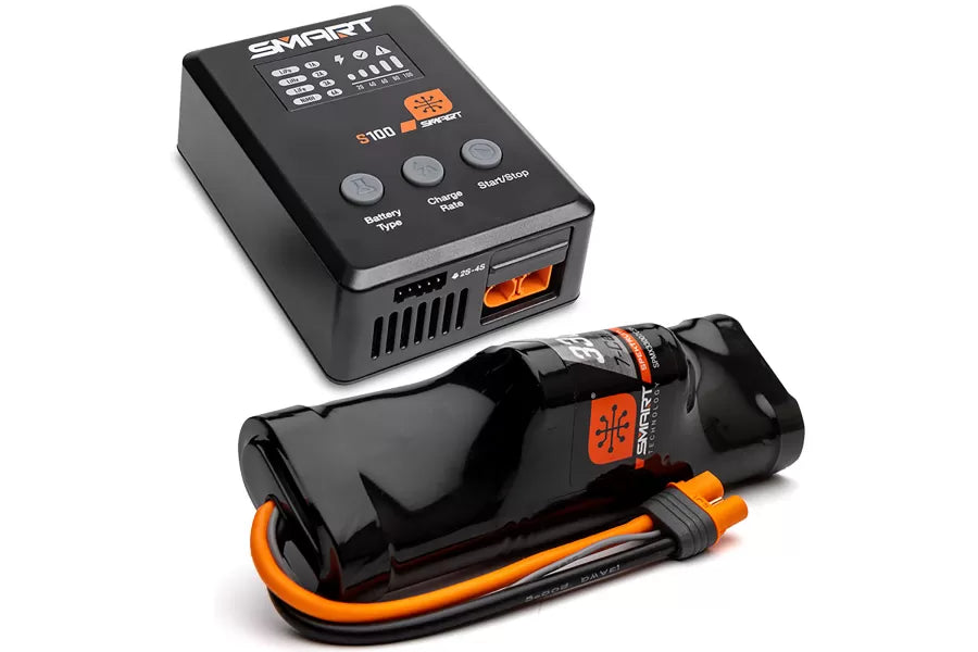 Spektrum SPMXPSS100 3300mAh 8.4v NiMH and S100 Charger Powerstage Charging Combo