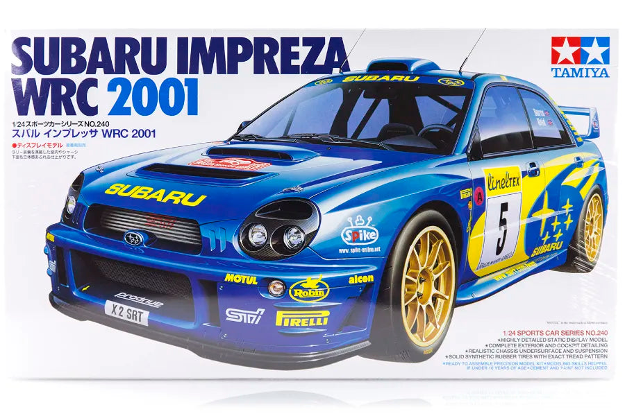 Tamiya 1/24 Subaru Impreza WRC '01 Scaled Plastic Model Kit - 24240