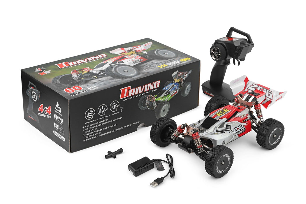 Wltoys 1/14 Scale 2.4GHz 4WD 60Km/h RC Buggy - 144001 RTR with Battery and Charger