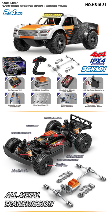 Tornado RC 1/16 Brushed 4WD RTR Short Course Truck - V2 2026
