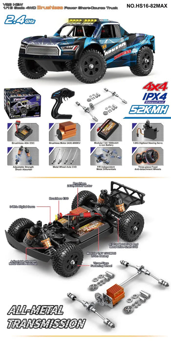Tornado RC 1/16 Brushless 4WD RTR Short Course Truck - V2 2026