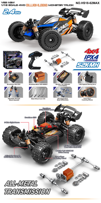 Tornado RC 1/18 Brushless 4WD RTR RC Buggy - V2 2026
